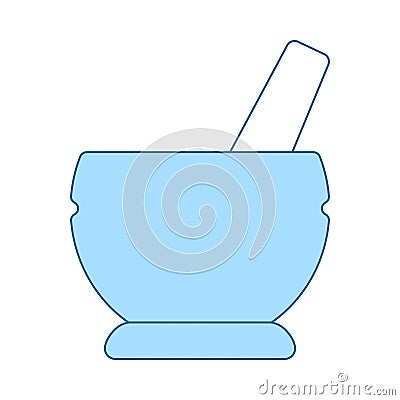 Mortar And Pestel Icon Vector Illustration