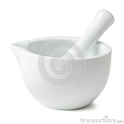 Mortar and pestle Stock Photo