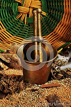 Mortar & Pestle1 Stock Photo