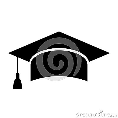 Mortarboard academic cap, education icon Vector Illustration