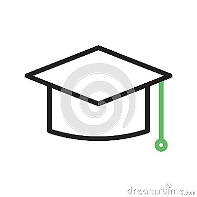 Mortarboard icon vector image. Vector Illustration