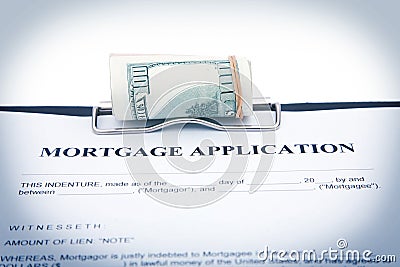 Mortgage application Stock Photo