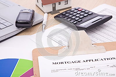 Mortgage application Stock Photo