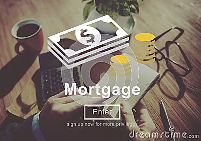 Mortgage Banking Loan Finance Money Concept Stock Photo