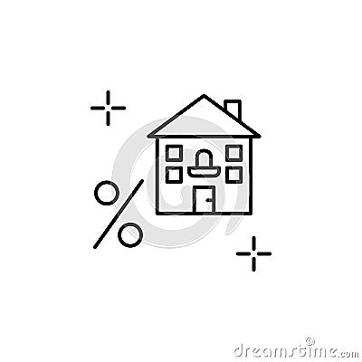 Mortgage building home icon. Element of global business icon Stock Photo