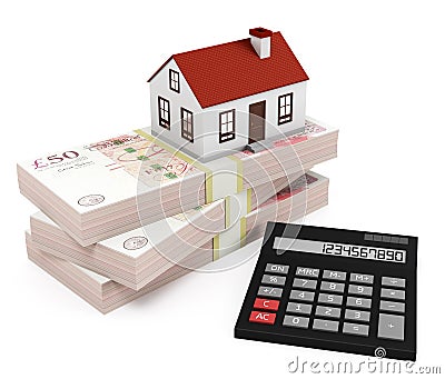 Mortgage Calculator - pounds Stock Photo