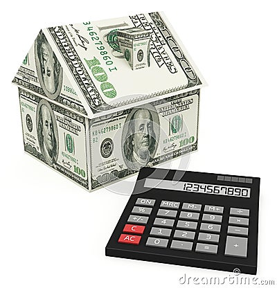 Mortgage calculator Stock Photo