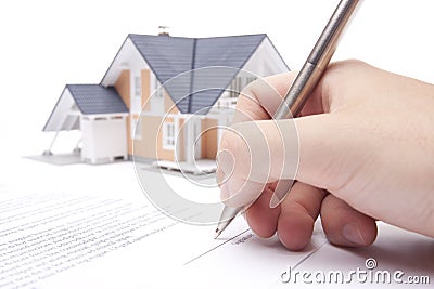 Mortgage contract Stock Photo