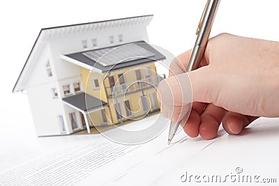 Mortgage contract Stock Photo