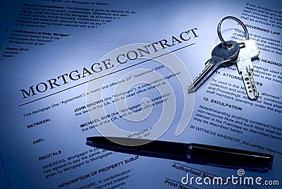 Mortgage contract Stock Photo