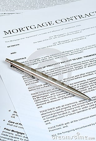 Mortgage Contract Stock Photo