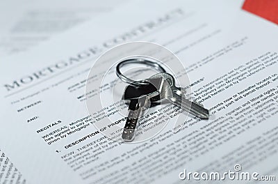 Mortgage Contract Stock Photo