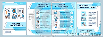 Mortgage definition brochure template Vector Illustration