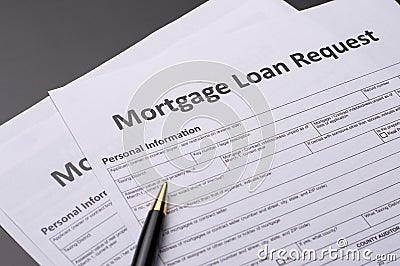 Mortgage Documents Stock Photo