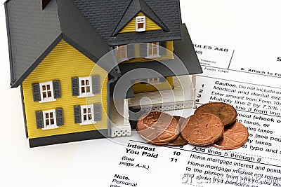 Mortgage Interest Deduction Stock Photo