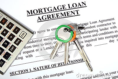 Mortgage loan application form Stock Photo