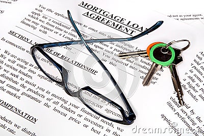 Mortgage loan application form Stock Photo