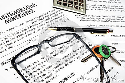 Mortgage loan application form Stock Photo