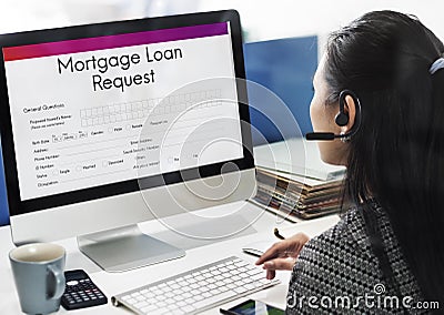 Mortgage Loan Pawn Pledge Refinance Insure Concept Stock Photo