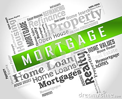 Mortgage Rates Wordcloud For Buy To Let Morgage Or Home Ownership Finance - 3d Illustration Stock Photo