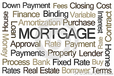 Mortgage Word Cloud Stock Photo