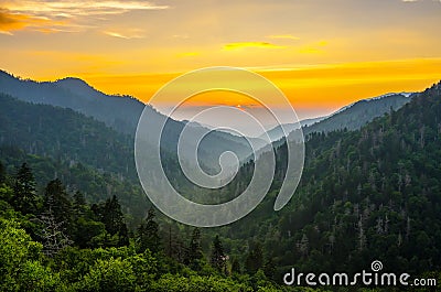 Mortons Overlook, Great Smoky Mountains Stock Photo