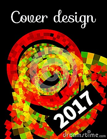 Mosaic abstract black background Vector Illustration