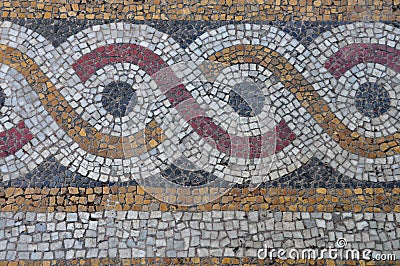 Mosaic abstract circles pattern Stock Photo