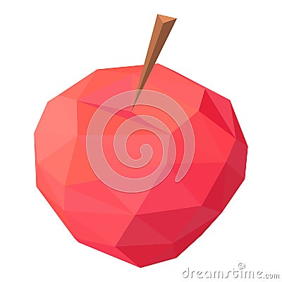 Mosaic apples icon, isometric 3d style Vector Illustration