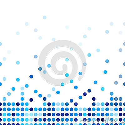 Mosaic background random dark and light blue circles, vector pattern of polka dots, neutral versatile pattern for business techno Vector Illustration