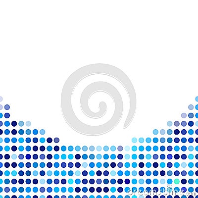 Mosaic background random dark and light blue circles, vector pattern of polka dots, neutral versatile pattern for business techno Vector Illustration