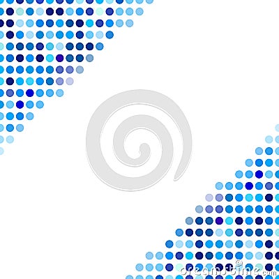 Mosaic background random dark and light blue circles, vector pattern of polka dots, neutral versatile pattern for business techno Vector Illustration