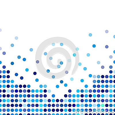 Mosaic background random dark and light blue circles, vector pattern of polka dots, neutral versatile pattern for business techno Vector Illustration