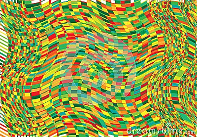 mosaic background, tessellation pattern. colourful wavy, waving and undulate,billowy illustration. abstract vector art. ripple, Vector Illustration