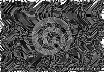 mosaic background, tessellation pattern. dark wavy, waving and undulate,billowy illustration.abstract vector art. ripple, Vector Illustration