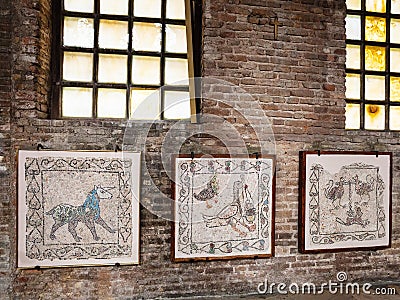 Mosaic in basilica San Giovanni Evangelista Editorial Stock Photo