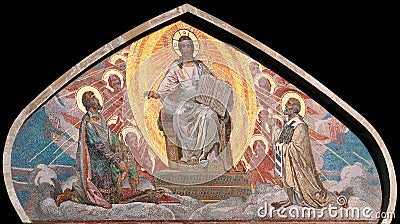 Mosaic Christ in Glory Stock Photo