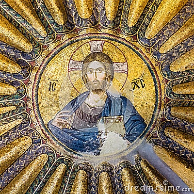 Mosaic of Christ Pantocrator Stock Photo