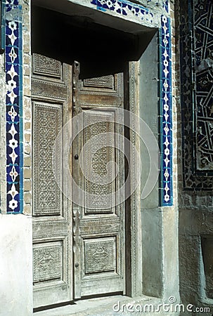Mosaic detail, Medresseh Stock Photo