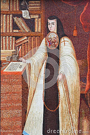 Sor Juana Ines de la Cruz, mexico I Editorial Stock Photo