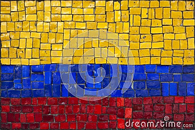 Mosaic flag of Colombia Stock Photo