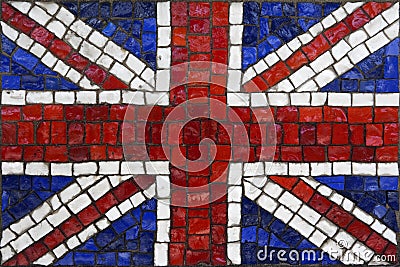 Mosaic flag of great britain or united kingdom Stock Photo