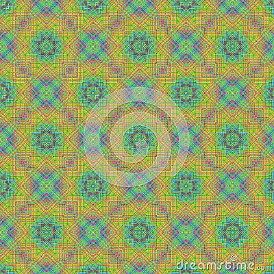 Mosaic floral geometric pattern in bright colors Stock Photo