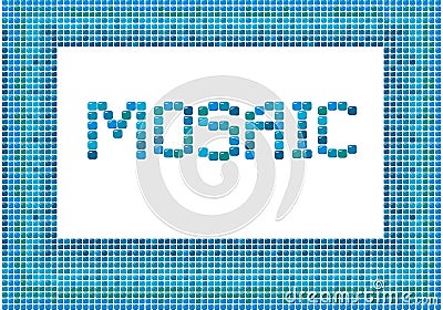 Mosaic frame (landscape) Vector Illustration