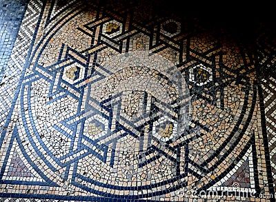 Mosaic in a Jewish Ceremonial Hall in Prague, Czech Republic Stock Photo