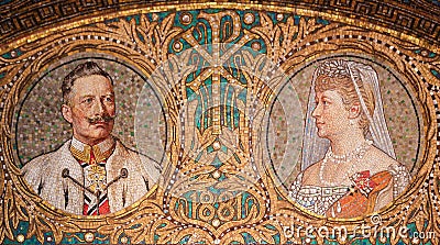 Mosaic of Kaiser Wilhelm II Stock Photo