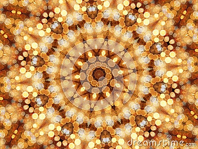 Mosaic kaleidoscope of circular lights Stock Photo