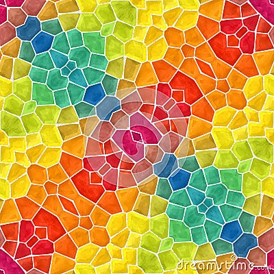 Mosaic kaleidoscope seamless texture background Stock Photo