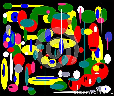 Mosaic matryoshka, abstraction. Vector Illustration