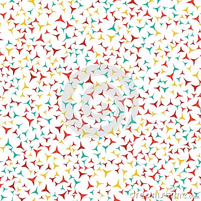 Mosaic pattern with multicolor propellers. Seamless vector Vector Illustration